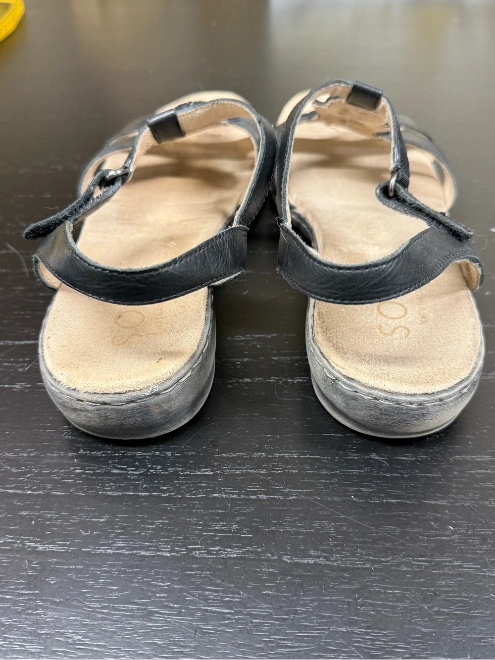 Naturalizer SOUL Black Embellished T-Strap Sandals